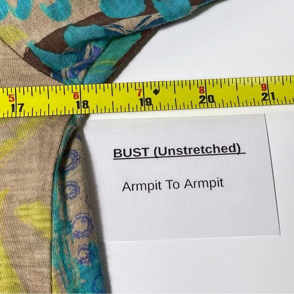 Fresh Produce Rio Long Sleeve Colorful Asymmetrical Tunic Top Women's Size M - Picture 13 of 14